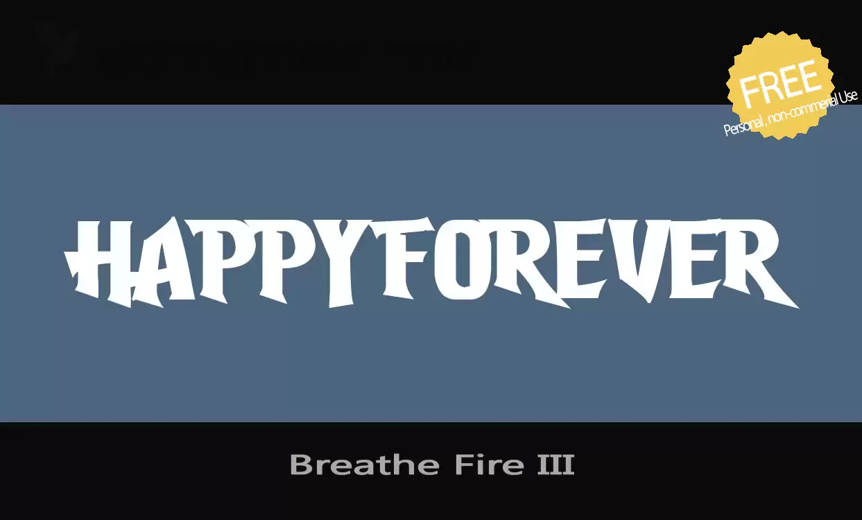 「Breathe-Fire-III」字体效果图