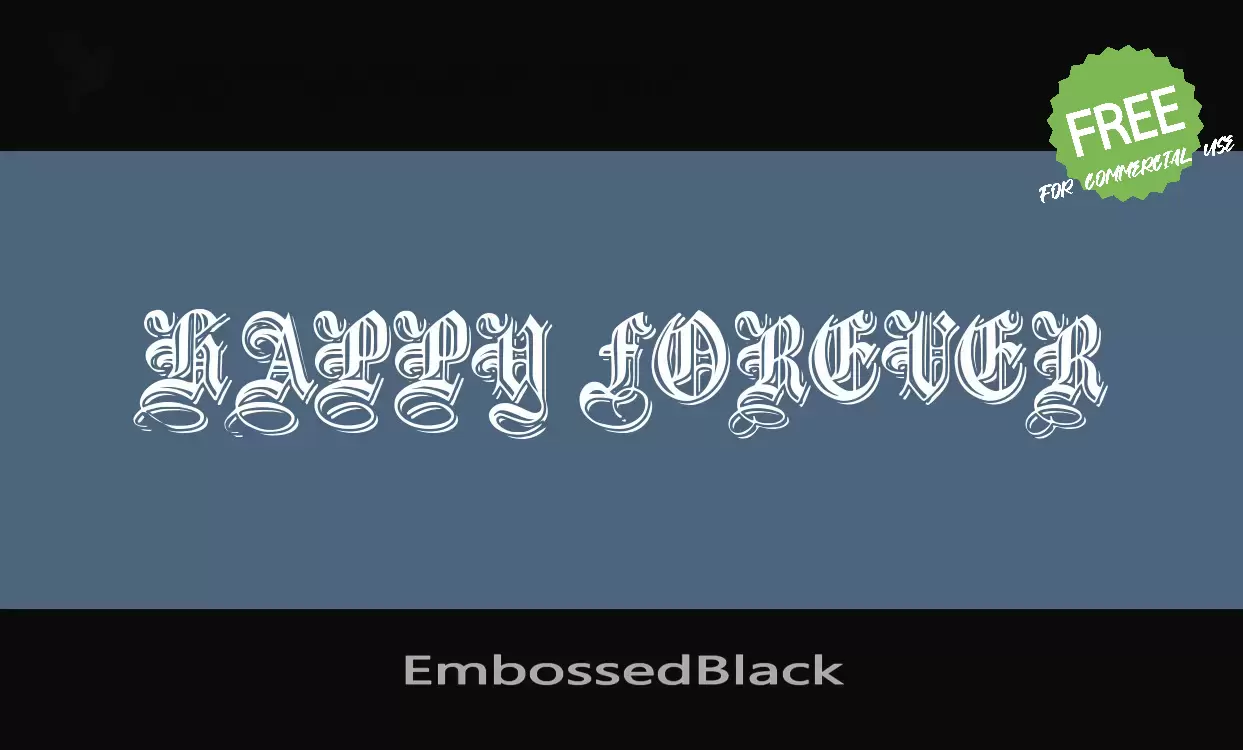 「EmbossedBlack」字体效果图