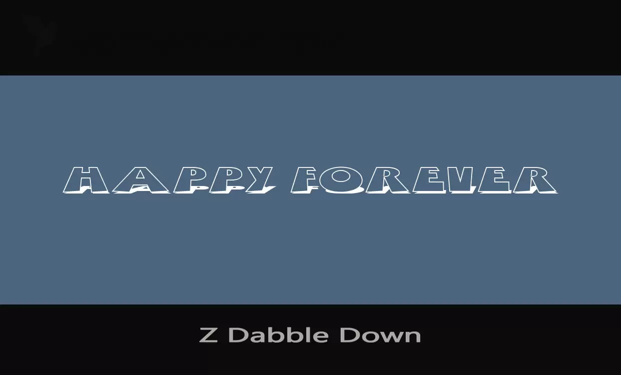 「Z-Dabble-Down」字体效果图