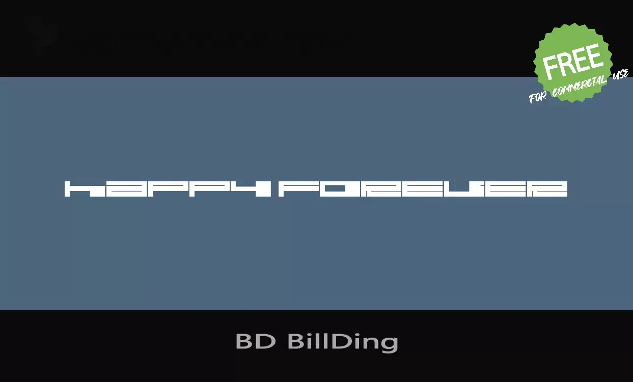 「BD-BillDing」字体效果图