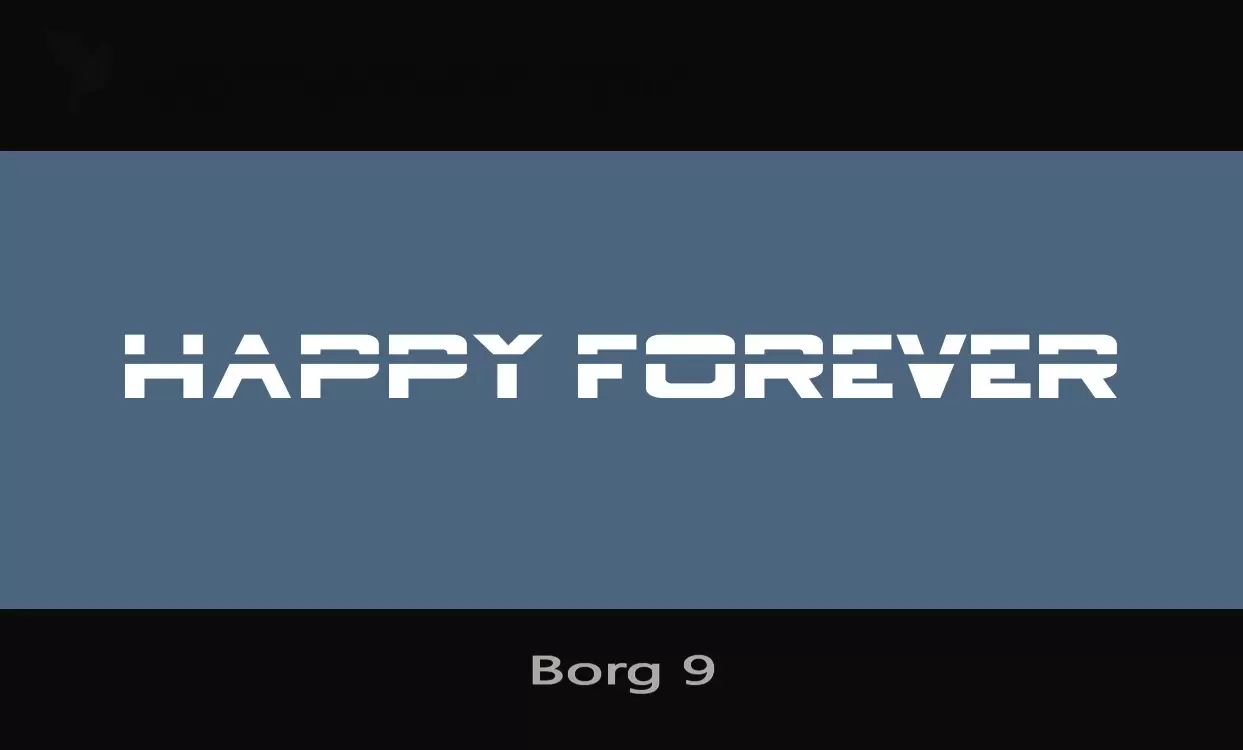 「Borg-9」字体效果图