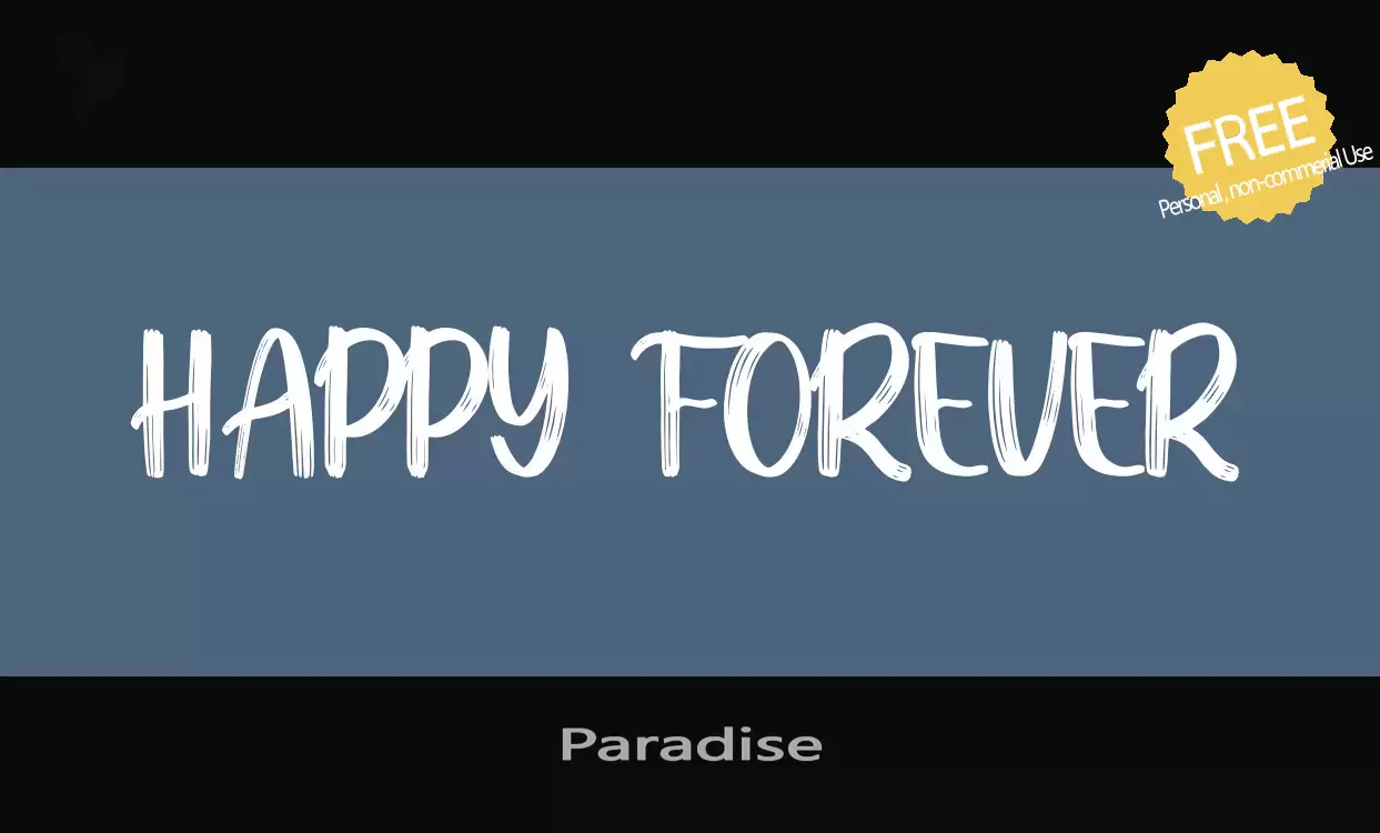 「Paradise」字体效果图