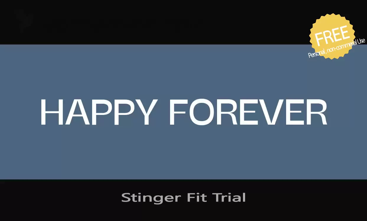 Font Sample of Stinger-Fit-Trial