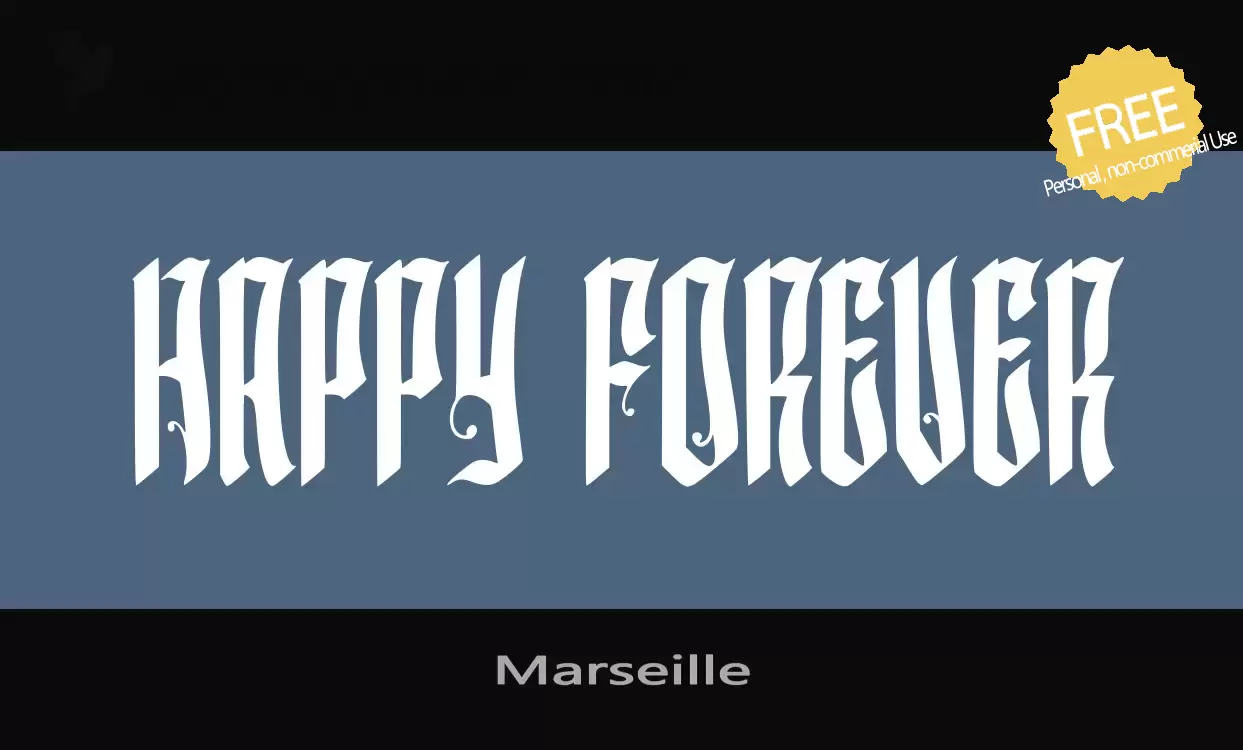「Marseille」字体效果图