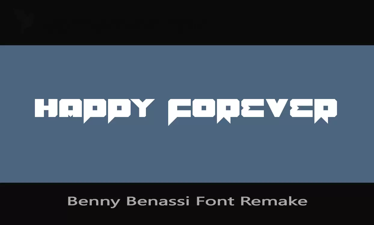 「Benny-Benassi-Font-Remake」字体效果图