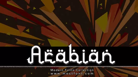 「Arabian」字体排版图片