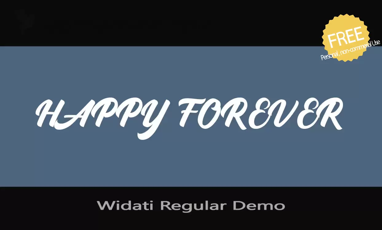 「Widati-Regular-Demo」字体效果图