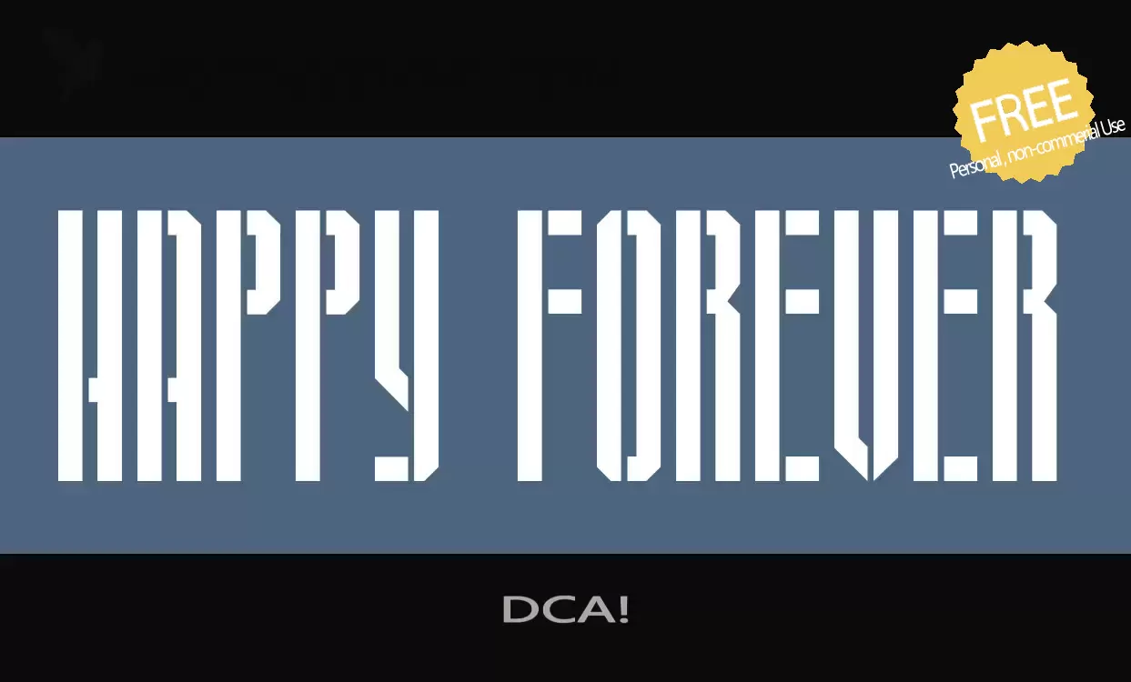 Font Sample of DCA!