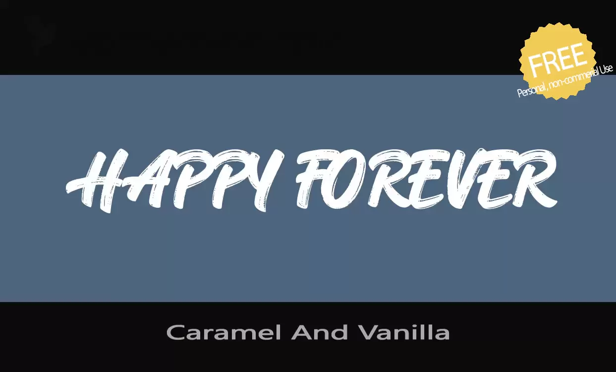 「Caramel-And-Vanilla」字体效果图