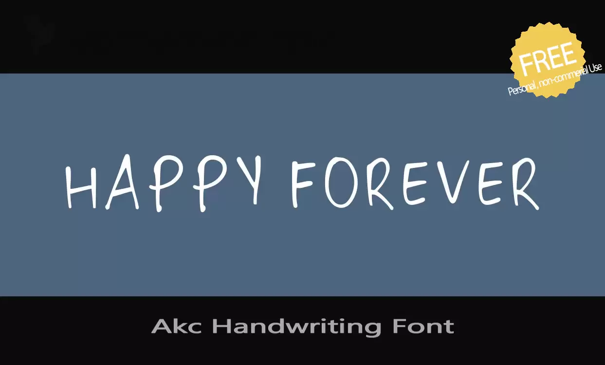 Sample of Akc-Handwriting-Font