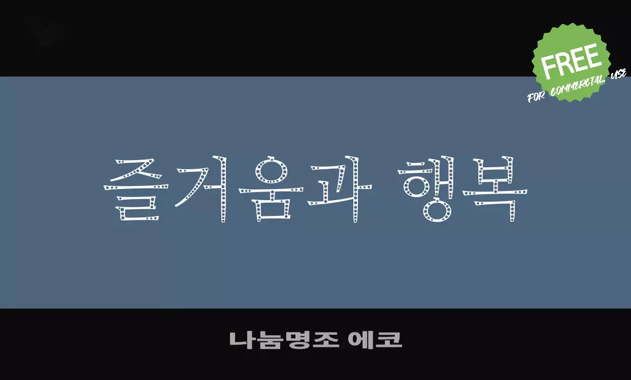 Font Sample of 나눔명조-에코