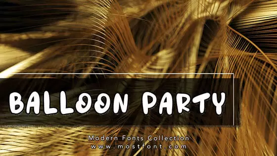 Typographic Design of Balloon-Party