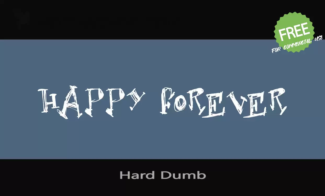 Font Sample of Hard-Dumb
