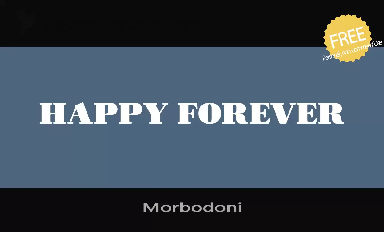 「Morbodoni」字体效果图