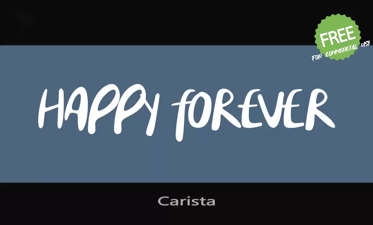 Font Sample of Carista