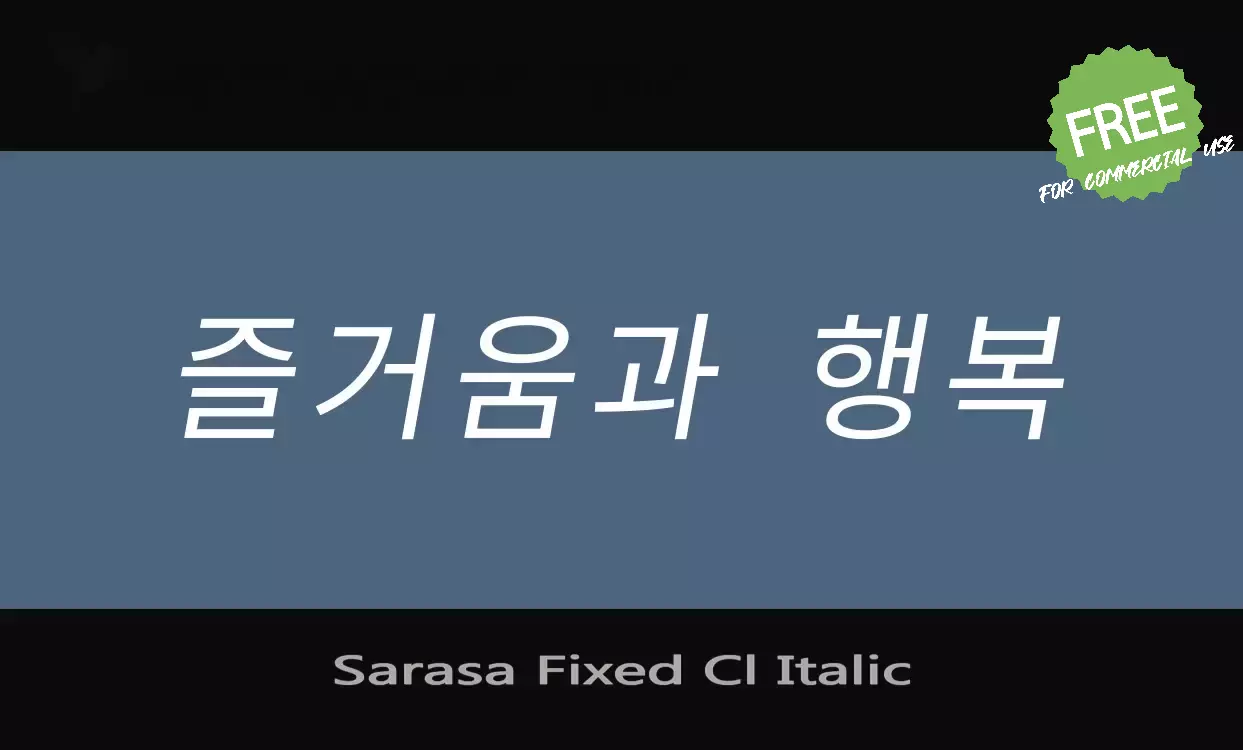 Font Sample of Sarasa-Fixed-Cl-Italic