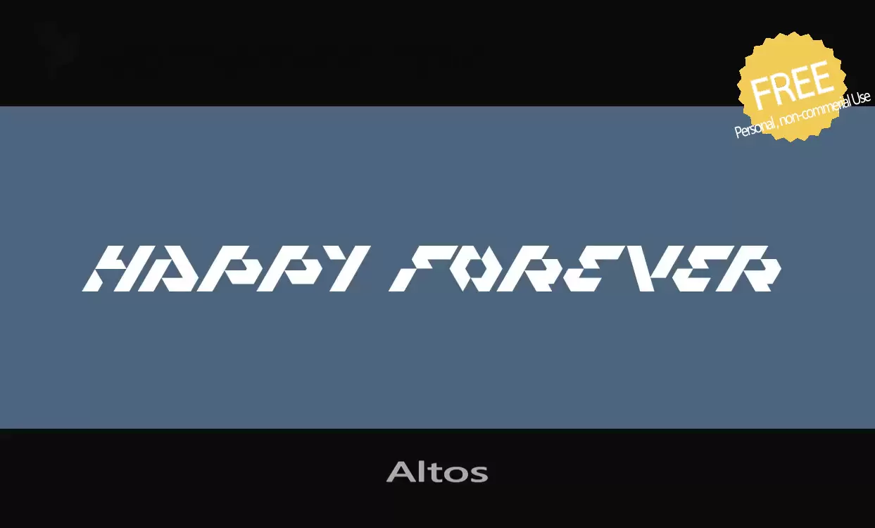 「Altos」字体效果图