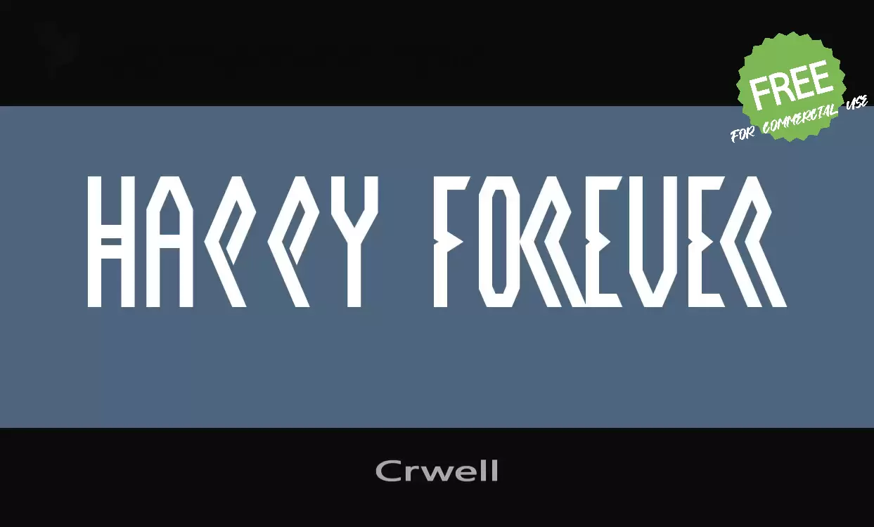 「Crwell」字体效果图