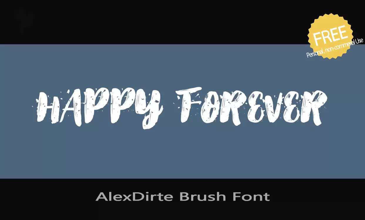 Sample of AlexDirte-Brush-Font