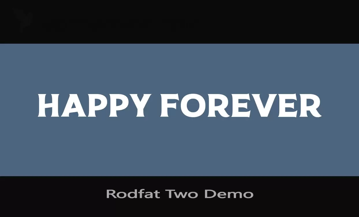 「Rodfat-Two-Demo」字体效果图
