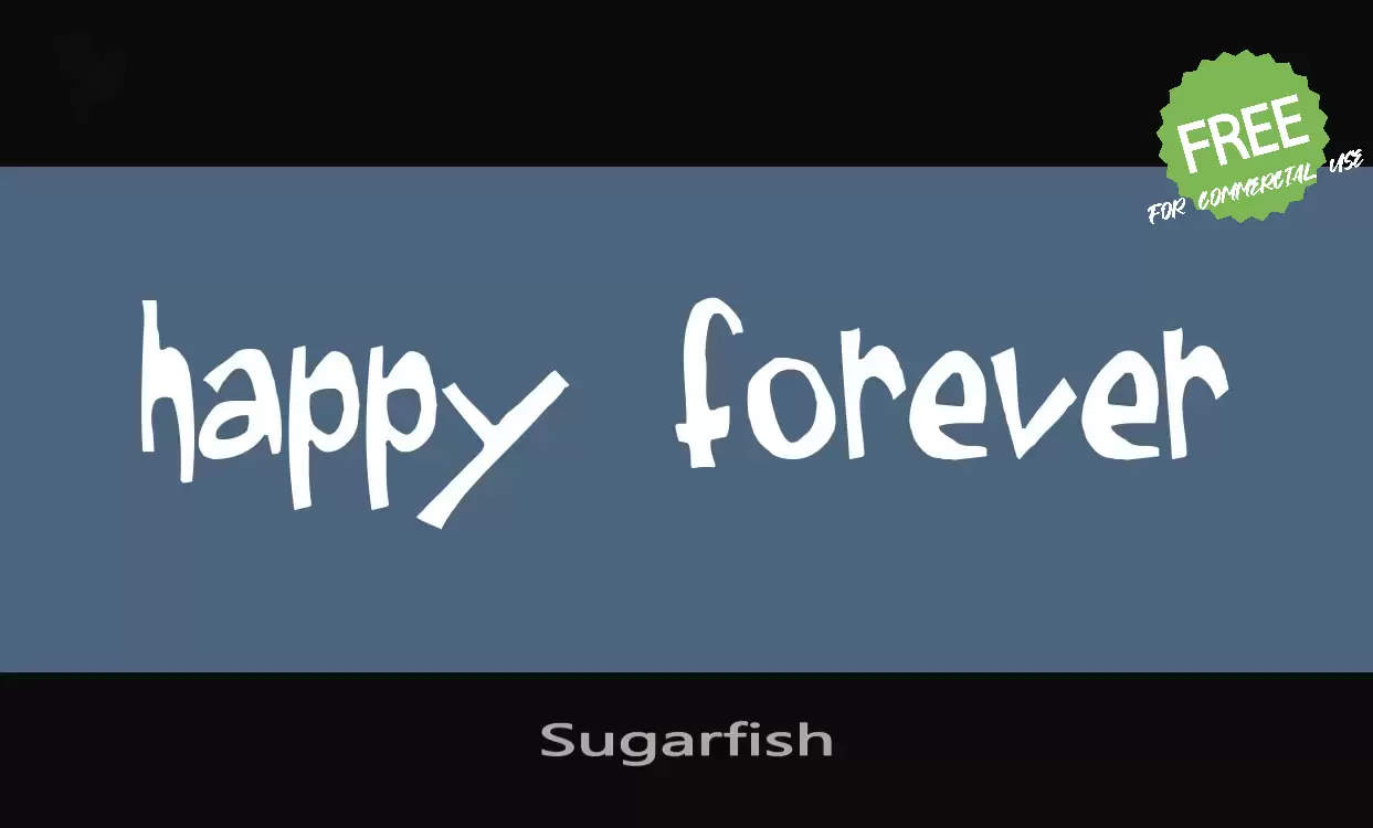「Sugarfish」字体效果图