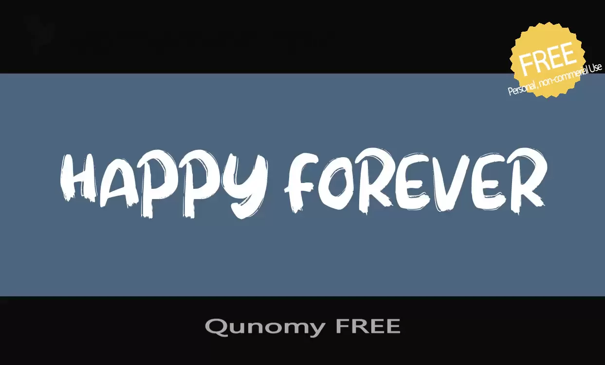「Qunomy-FREE」字体效果图