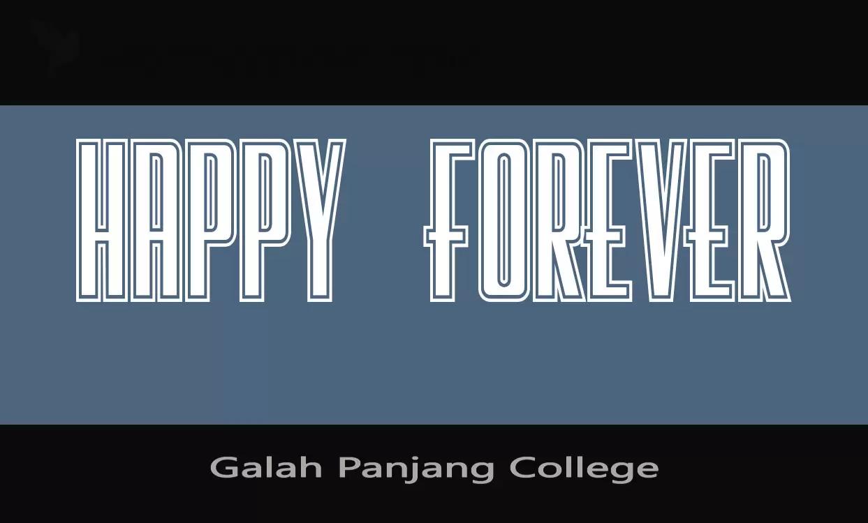 Font Sample of Galah-Panjang-College