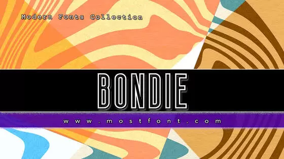 「Bondie」字体排版图片