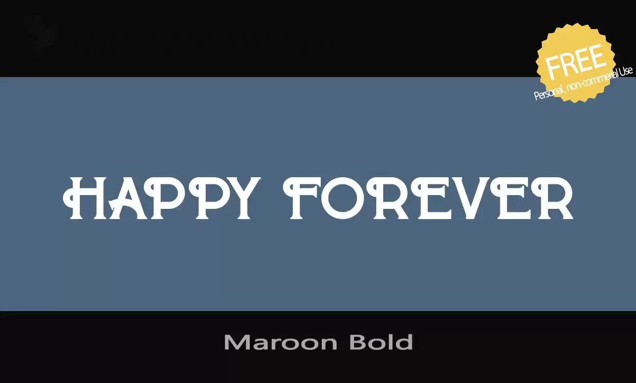 Sample of Maroon-Bold