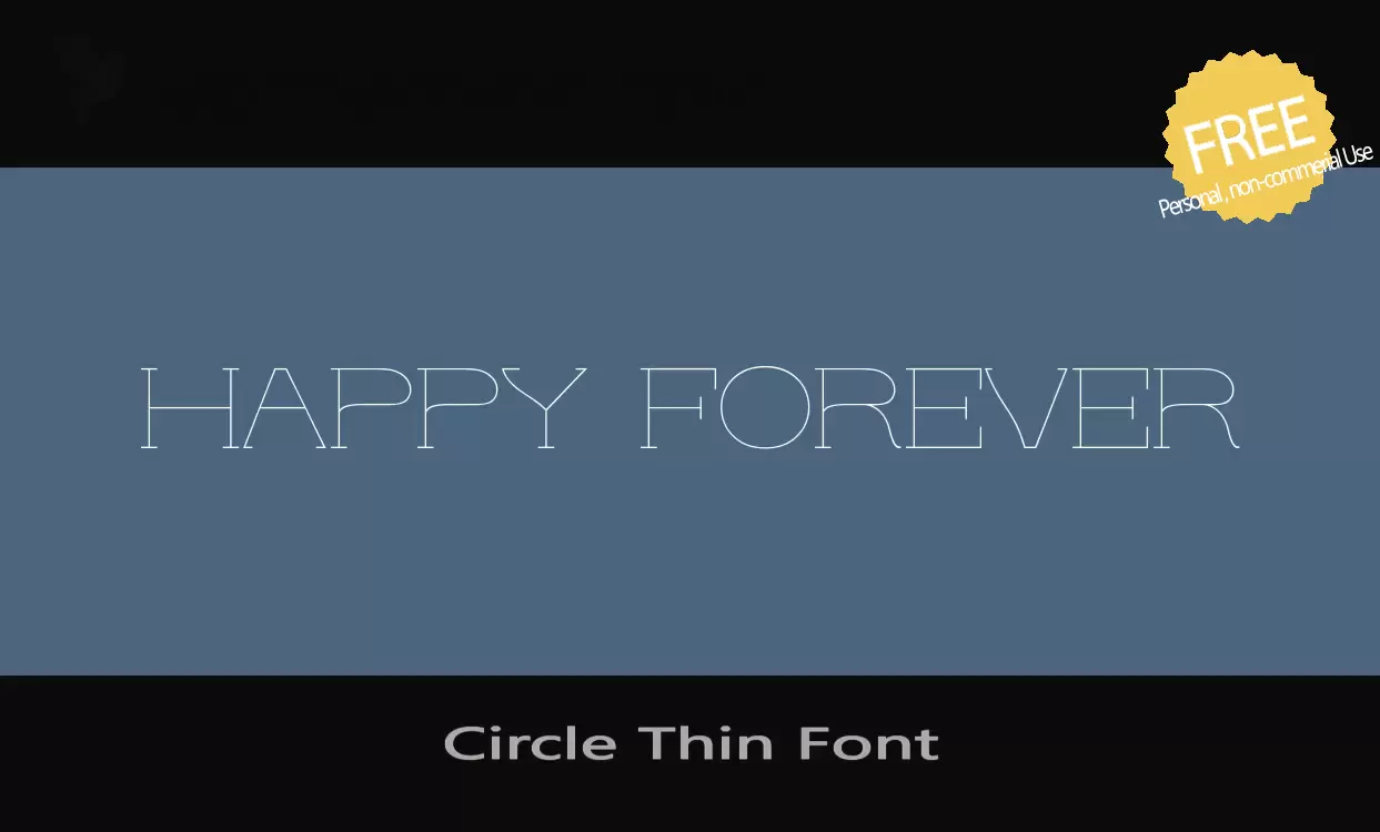 Sample of Circle-Thin-Font