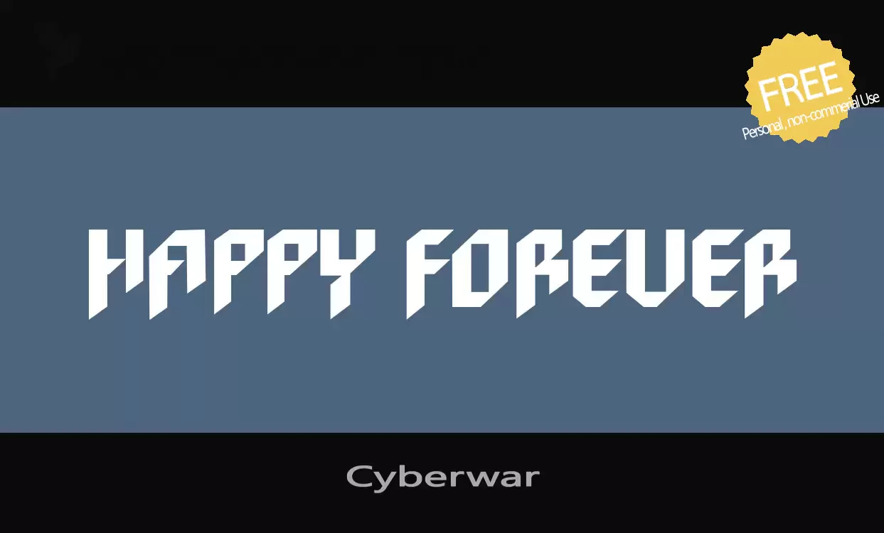 「Cyberwar」字体效果图