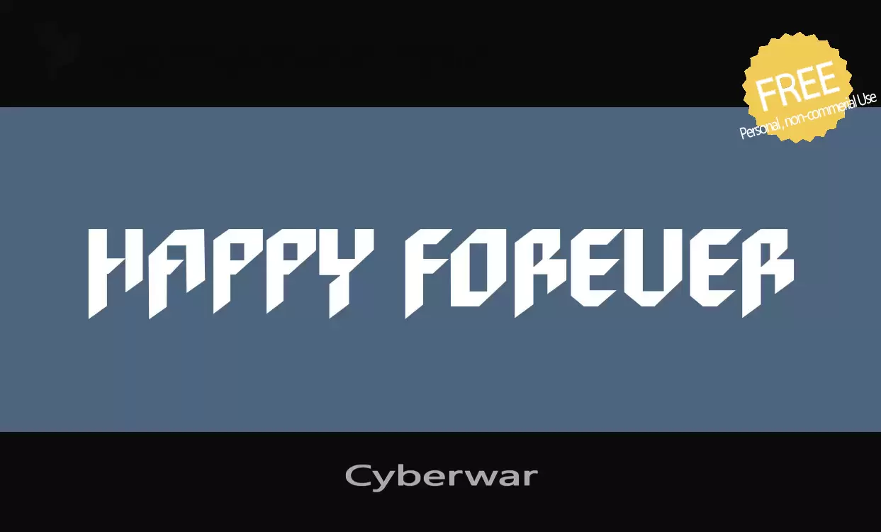 Font Sample of Cyberwar