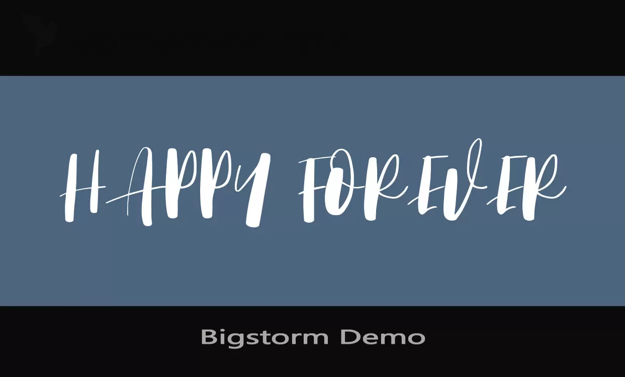 「Bigstorm-Demo」字体效果图