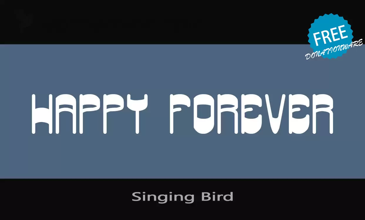 Font Sample of Singing-Bird