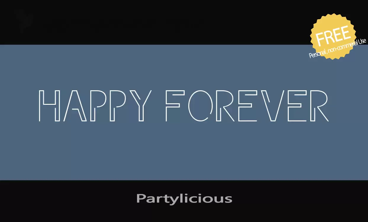 「Partylicious」字体效果图