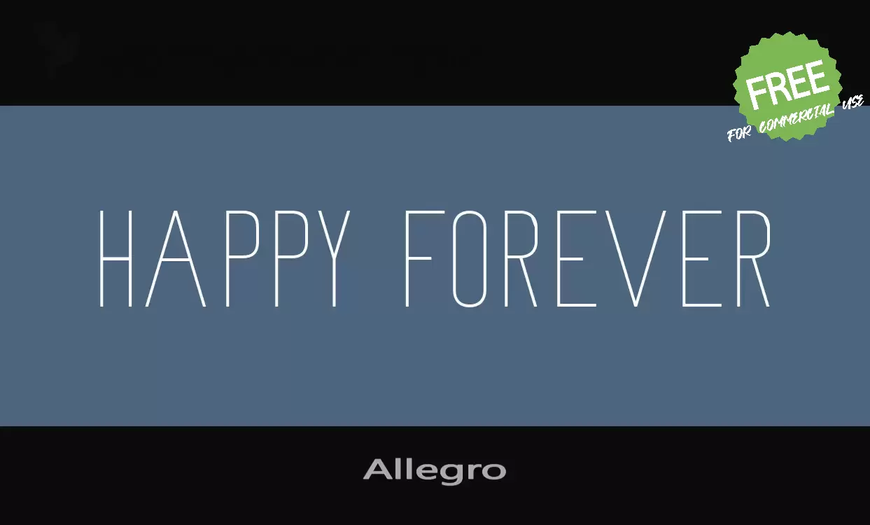 「Allegro」字体效果图