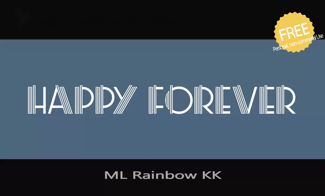 「ML-Rainbow-KK」字体效果图