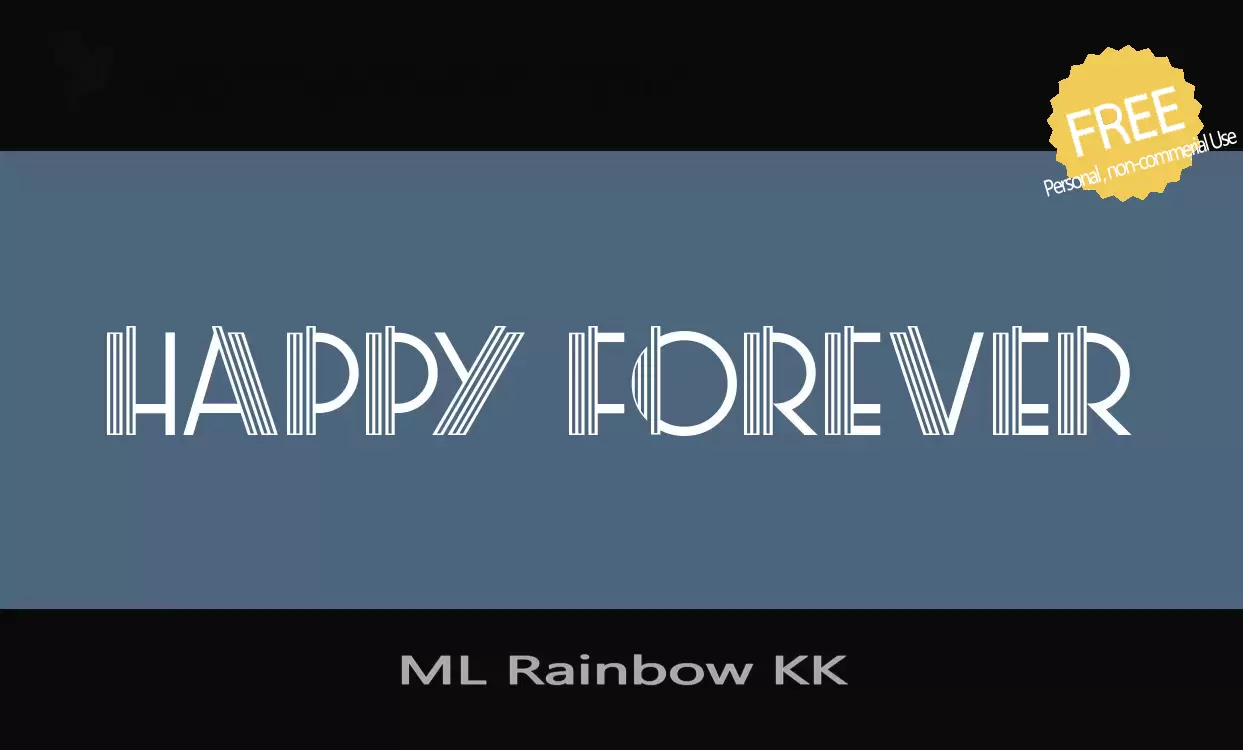 Font Sample of ML-Rainbow-KK