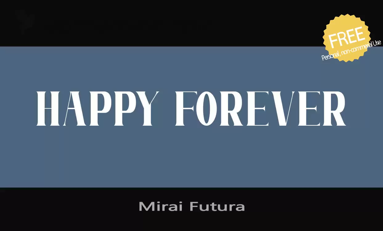 「Mirai-Futura」字体效果图