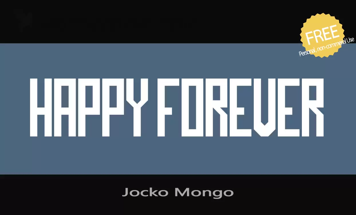 「Jocko-Mongo」字体效果图