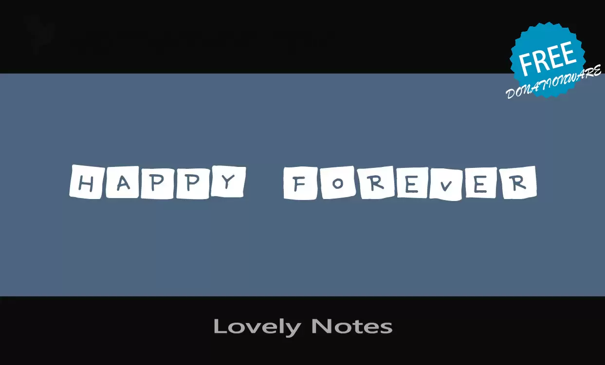 「Lovely-Notes」字体效果图