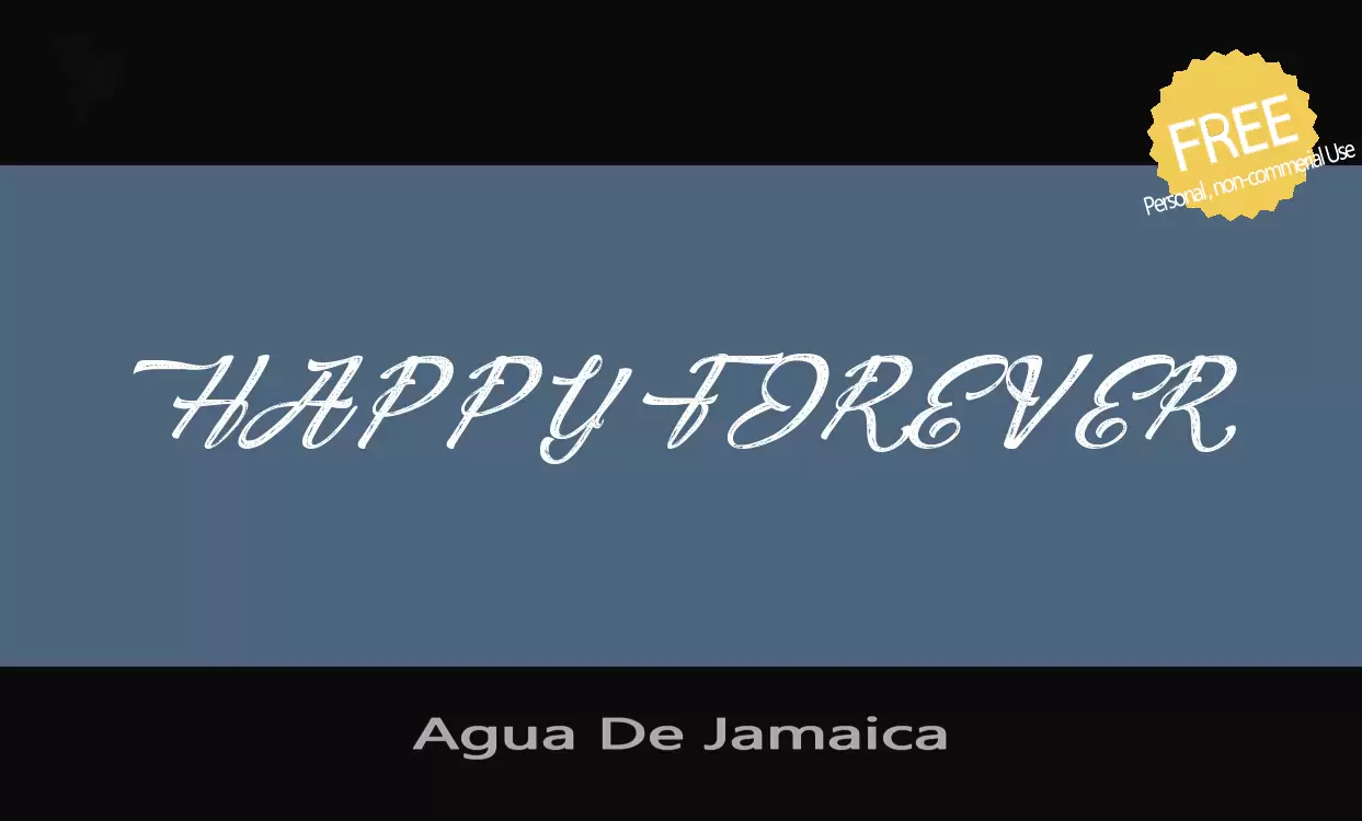 「Agua-De-Jamaica」字体效果图