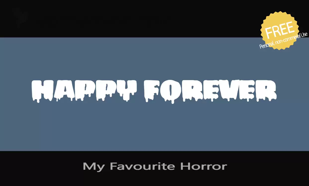 「My-Favourite-Horror」字体效果图