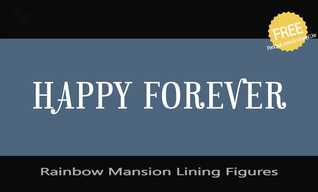 「Rainbow-Mansion-Lining-Figures」字体效果图