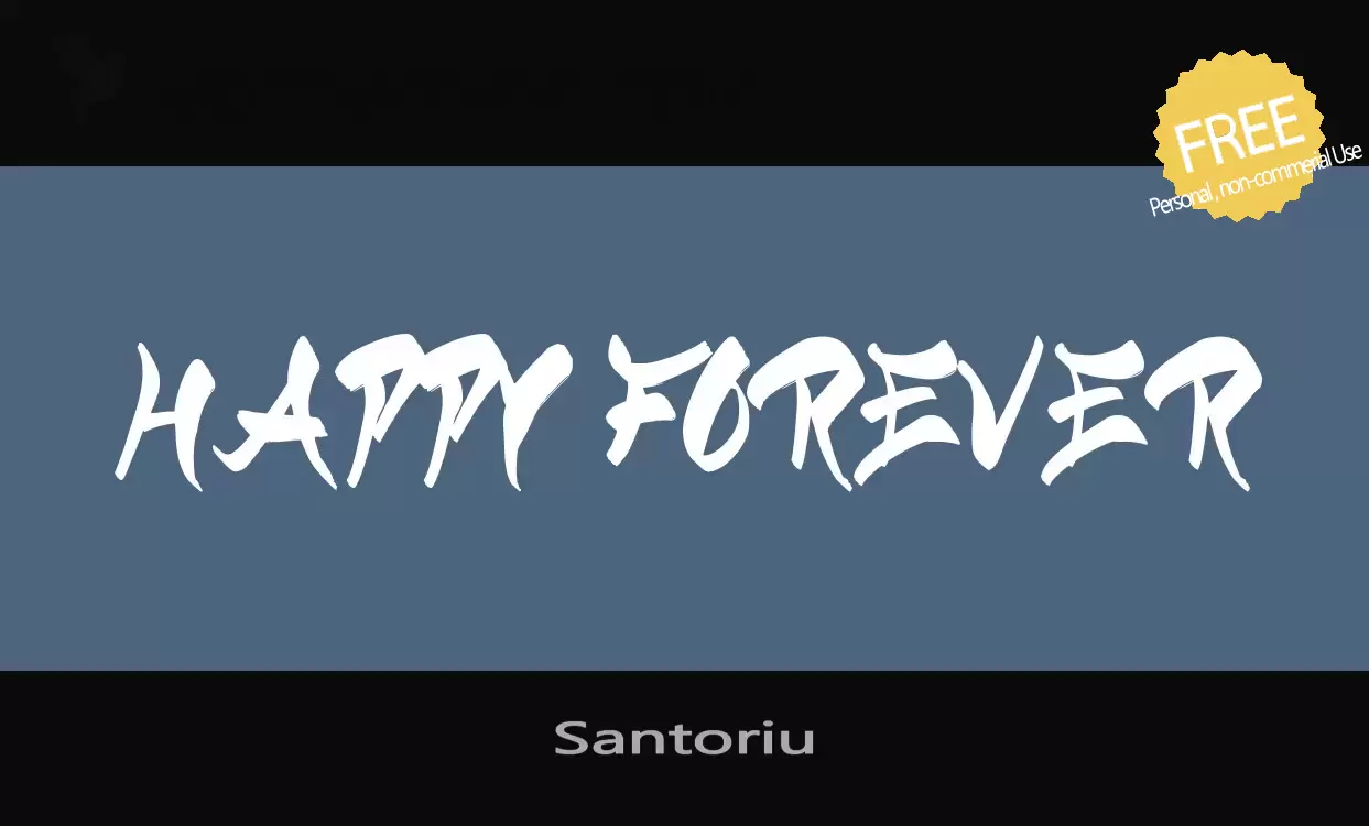 「Santoriu」字体效果图