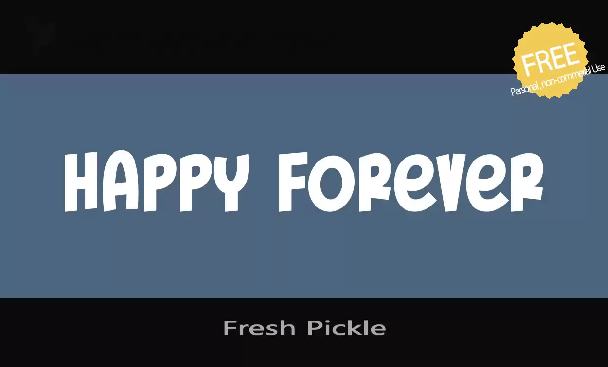 「Fresh-Pickle」字体效果图