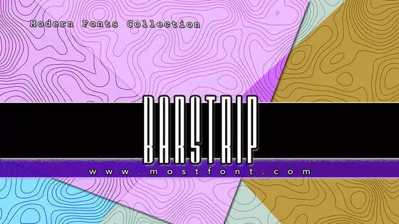 「BARSTRIP」字体排版样式