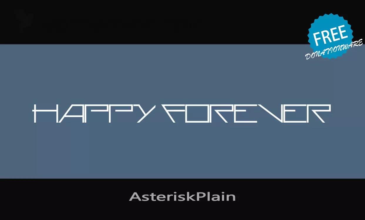 Font Sample of AsteriskPlain