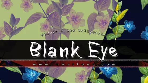 Typographic Design of Blank-Eye