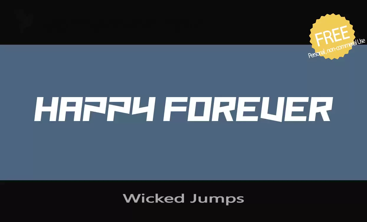 Font Sample of Wicked-Jumps